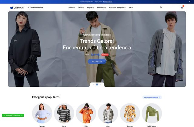 Vista de la plantilla Fashion