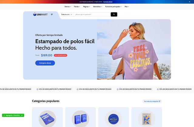 Vista de la plantilla Printing Service